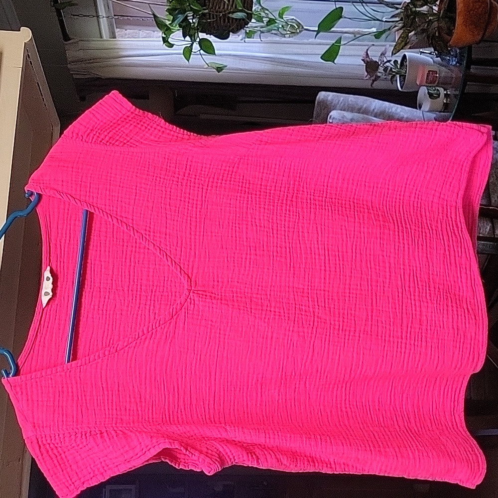 Hot pink cotton top